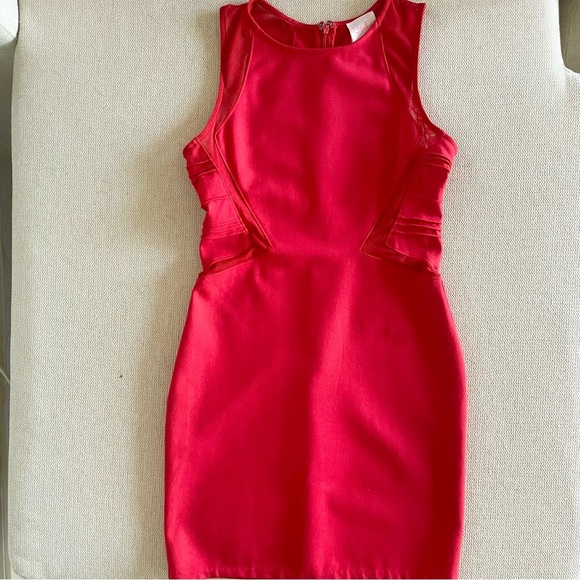 Parker Dresses & Skirts - Red Bodycon Cutout Sheath Cocktail Dress Size S